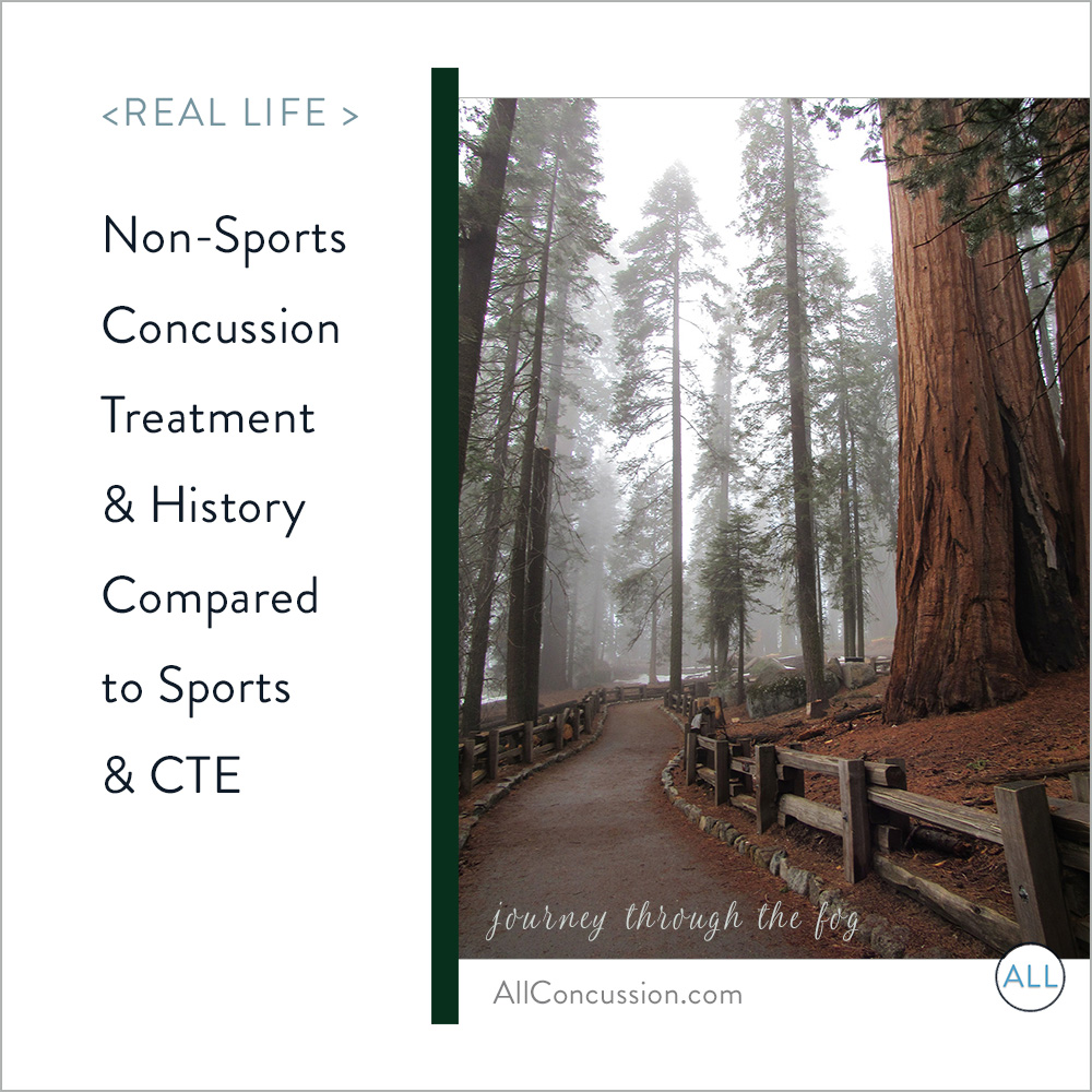 Non-Sports Concussion Treatment & History Compared to Sports & CTE